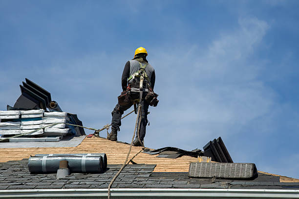 Professional Roof Installation technician working in Brighton, IL